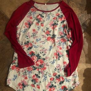 Floral Baseball tee